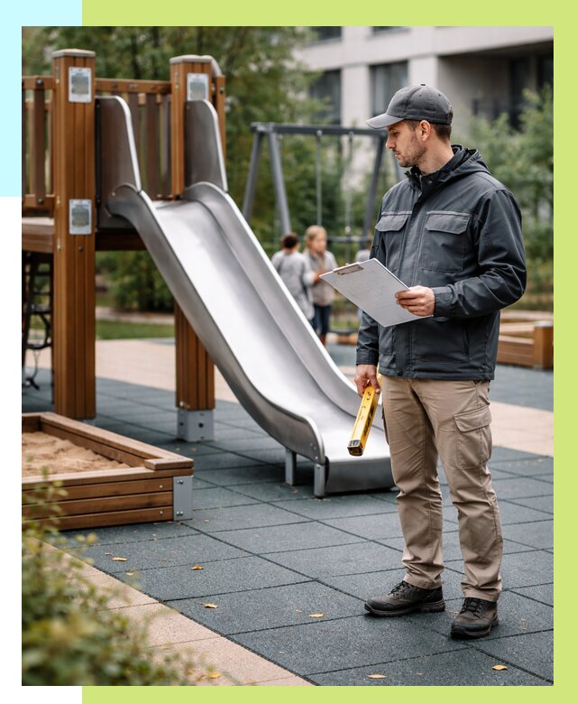 Сертификация детских площадок в Омске от 25923 р. | Алешин-Омс