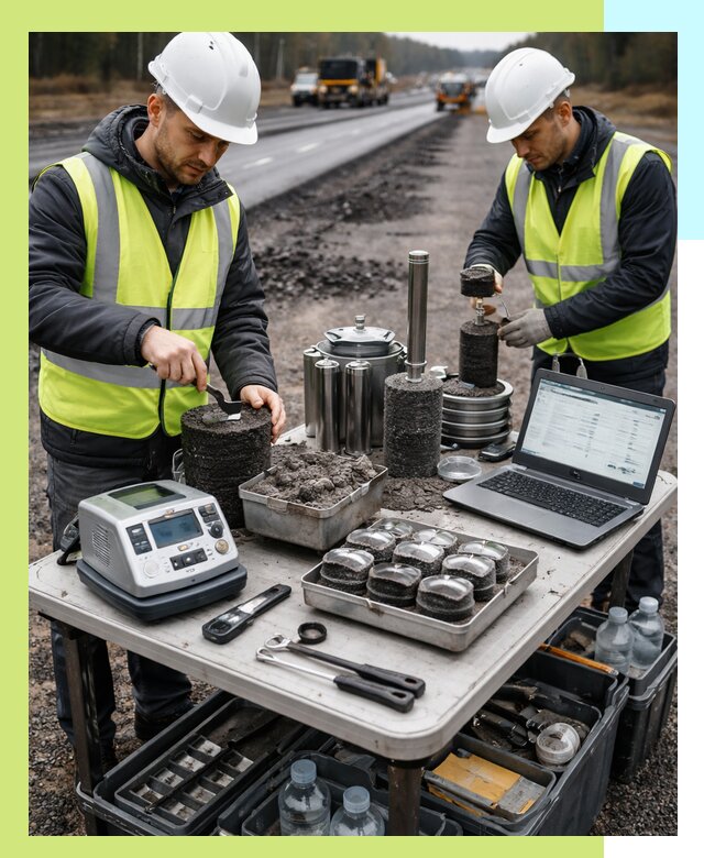 Сертификация асфальта: испытания и подтверждение в Омске