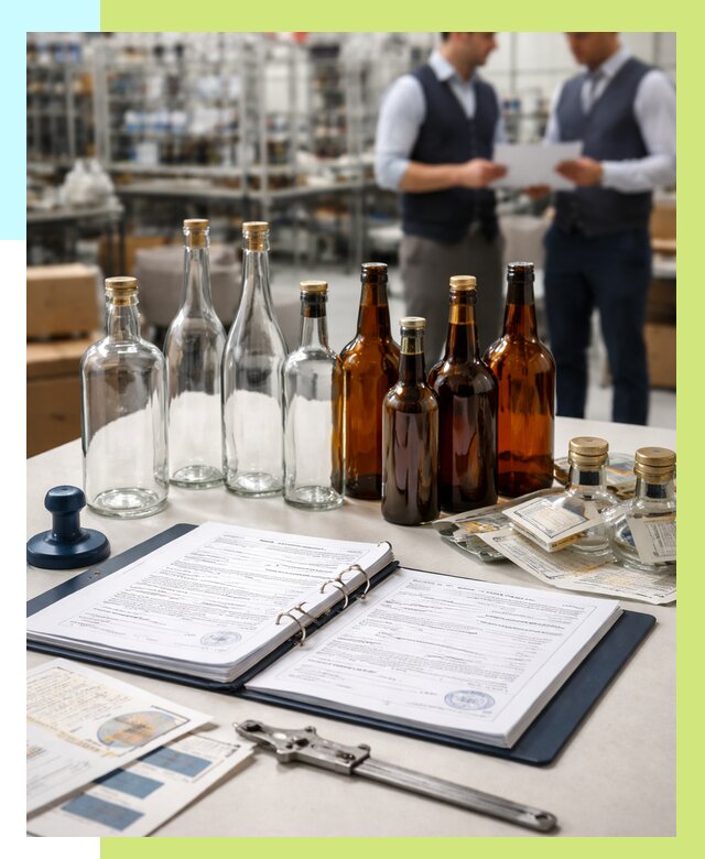 Сертификация стеклянных бутылок в Омске от 25923 р. | Алешин-Омс
