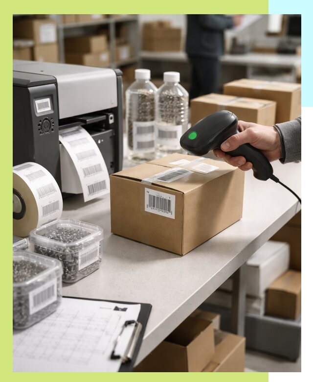Штрихкодирование продукции и маркировка для продажи в Омске