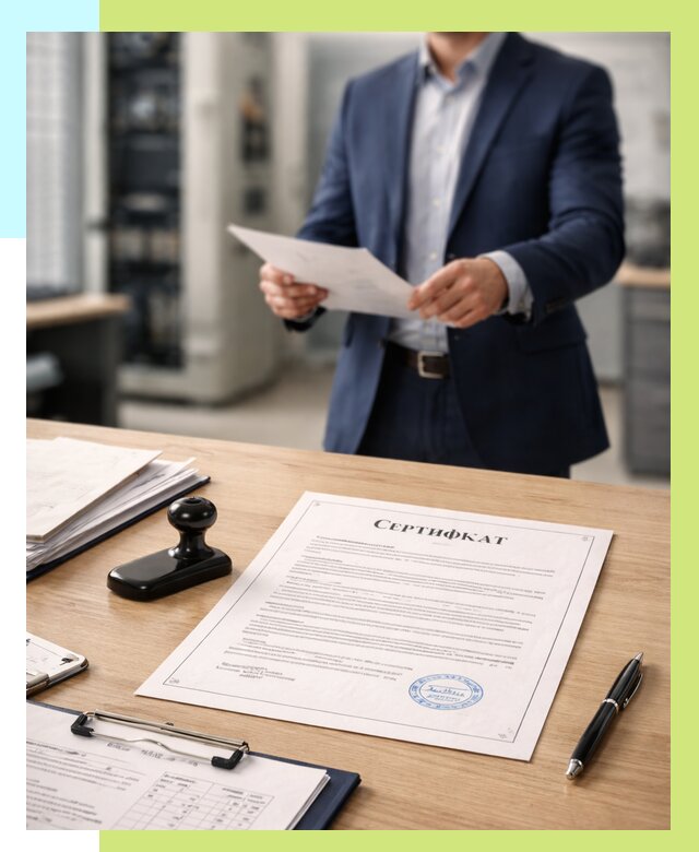 Сертификат на оборудование в Омске от 15554 р. | Алешин-Омс