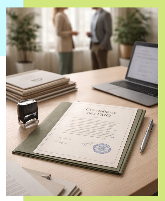 Сертификат без ГМО в Омске от 7777 р. оформить срочно Алешин-Омс